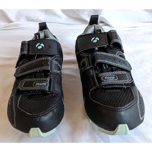 NWT BONTRAGER 'Race Mountain' Bike Cycling Shoes Black & Mint Green Size 5 - Picture 6 of 9